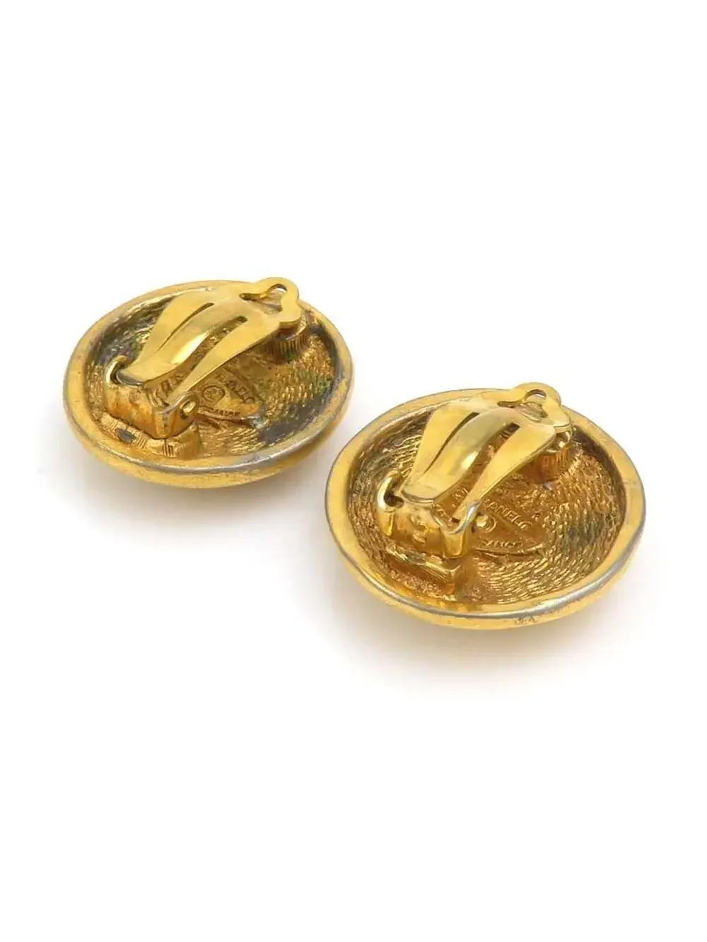 Auth Chanel Cc Logo Clip On Earrings #303082C32B